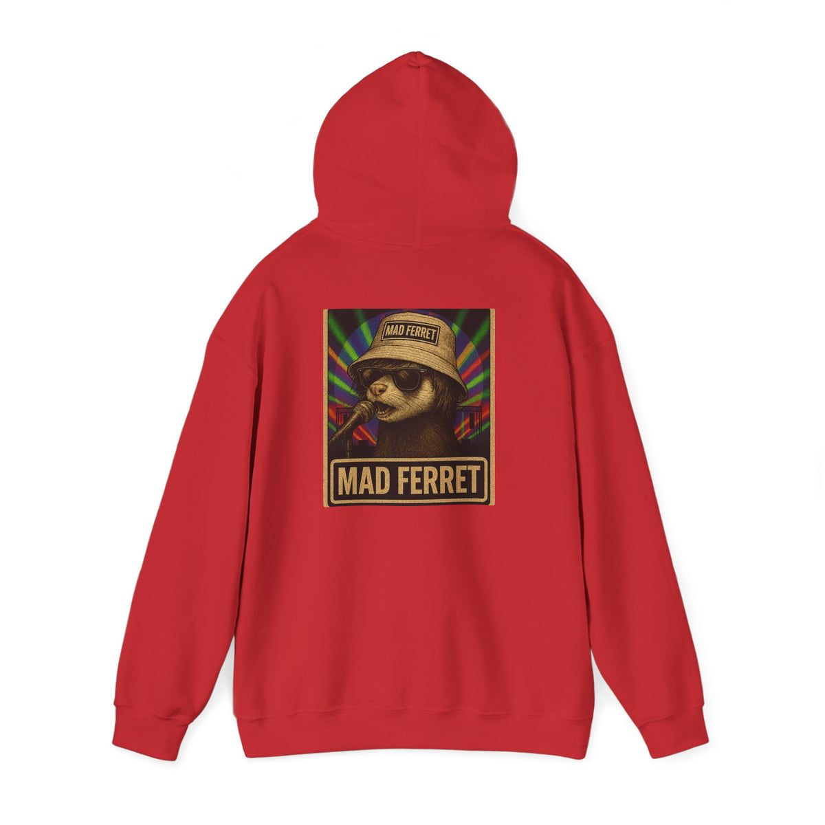 Mad Ferret Logo and Graphic Unisex Heavy Blend™ Hooded Sweatshirt