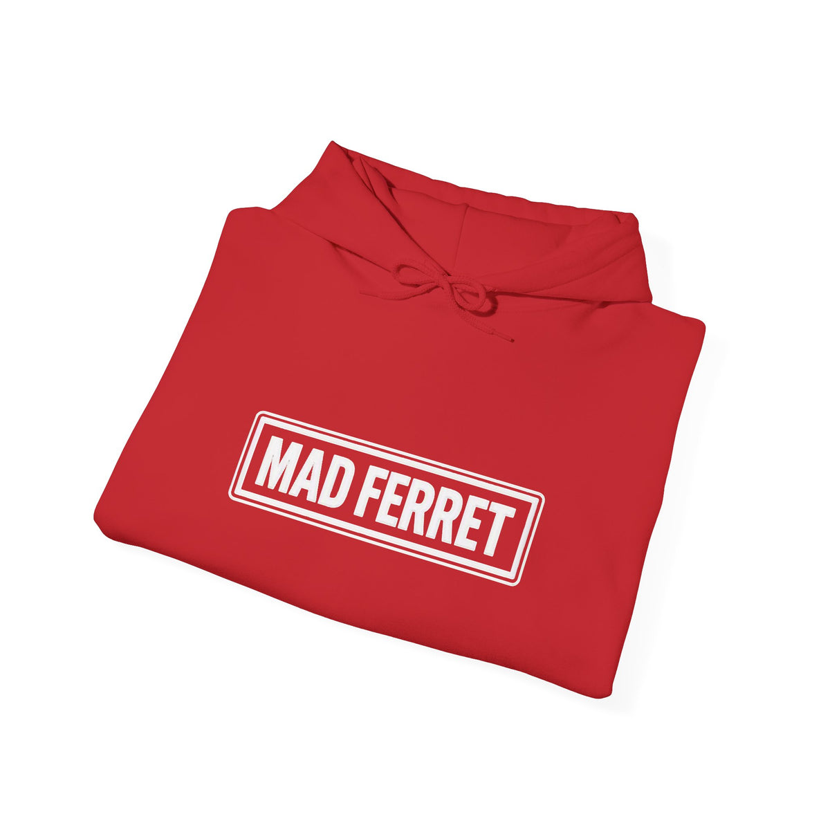 Mad Ferret White Logo and Graphic Unisex Heavy Blend™ Hooded Sweatshirt