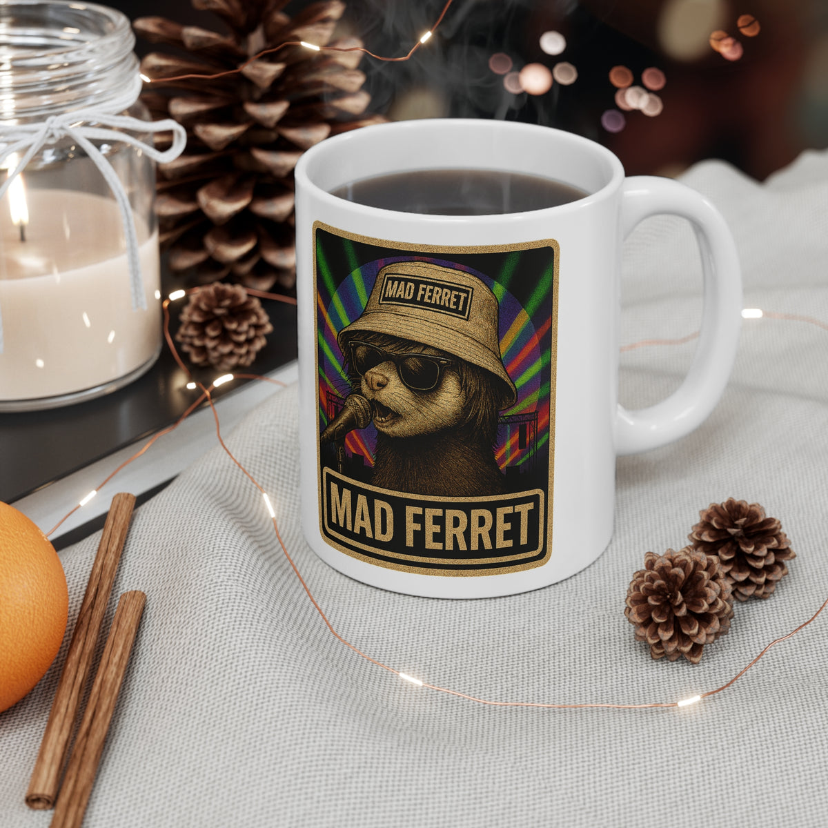 Mad Ferret Graphic 11oz White Mug