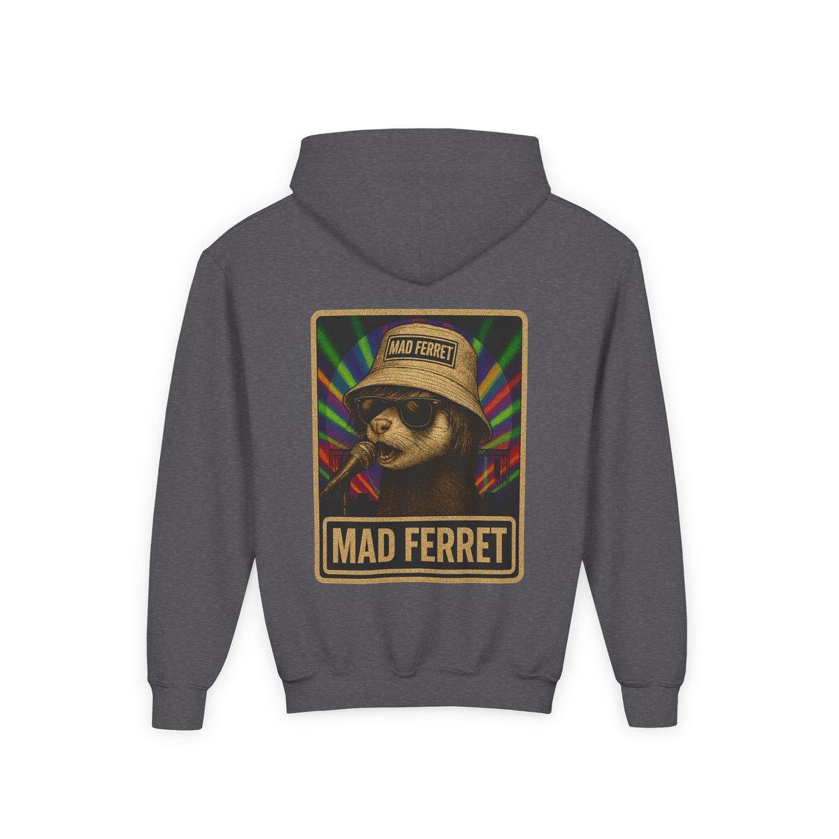 Mad Ferret White Logo Youth Heavy Blend Hooded Sweatshirt
