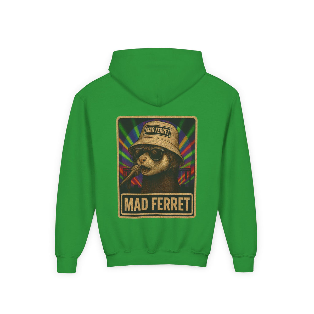 Mad Ferret White Logo Youth Heavy Blend Hooded Sweatshirt