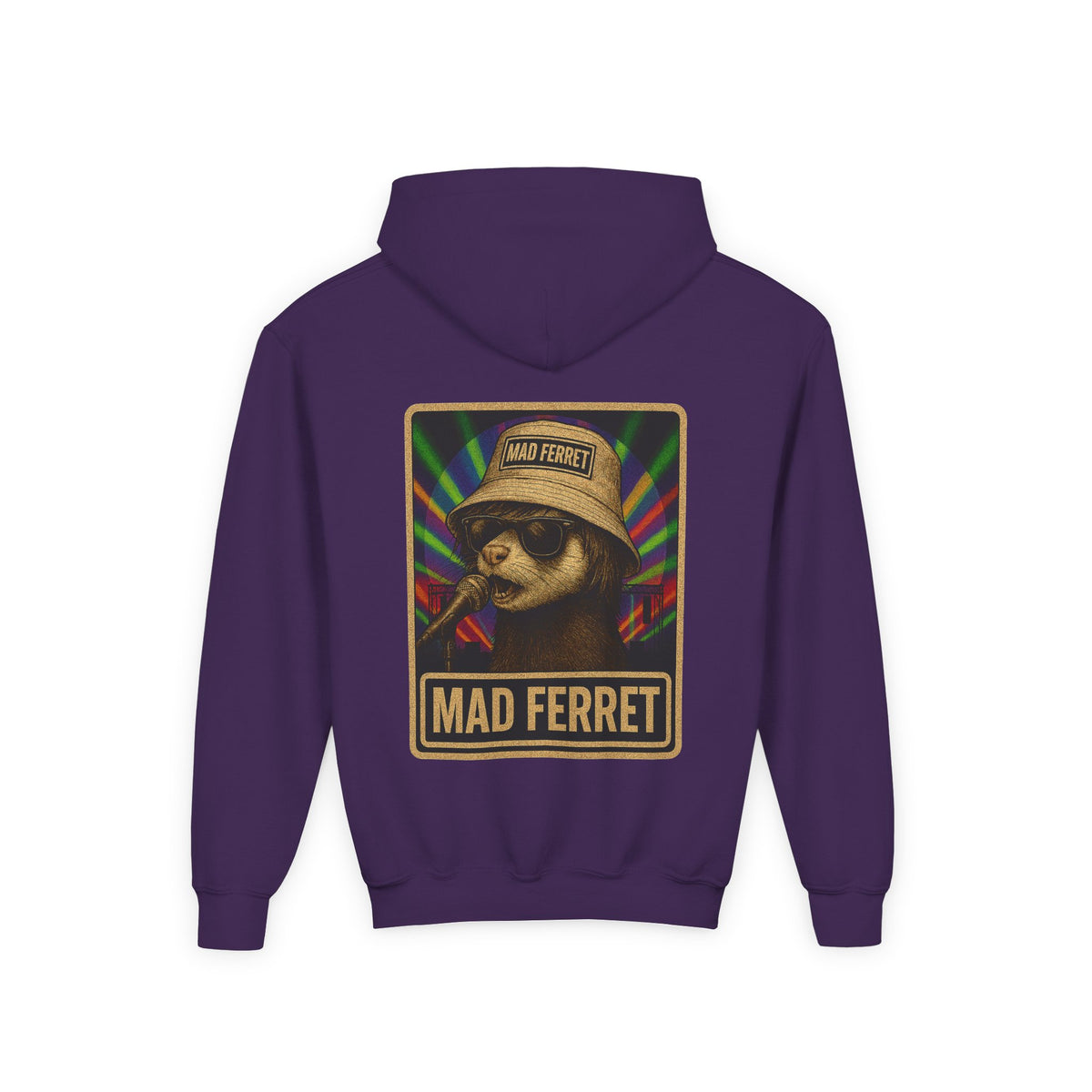 Mad Ferret White Logo Youth Heavy Blend Hooded Sweatshirt
