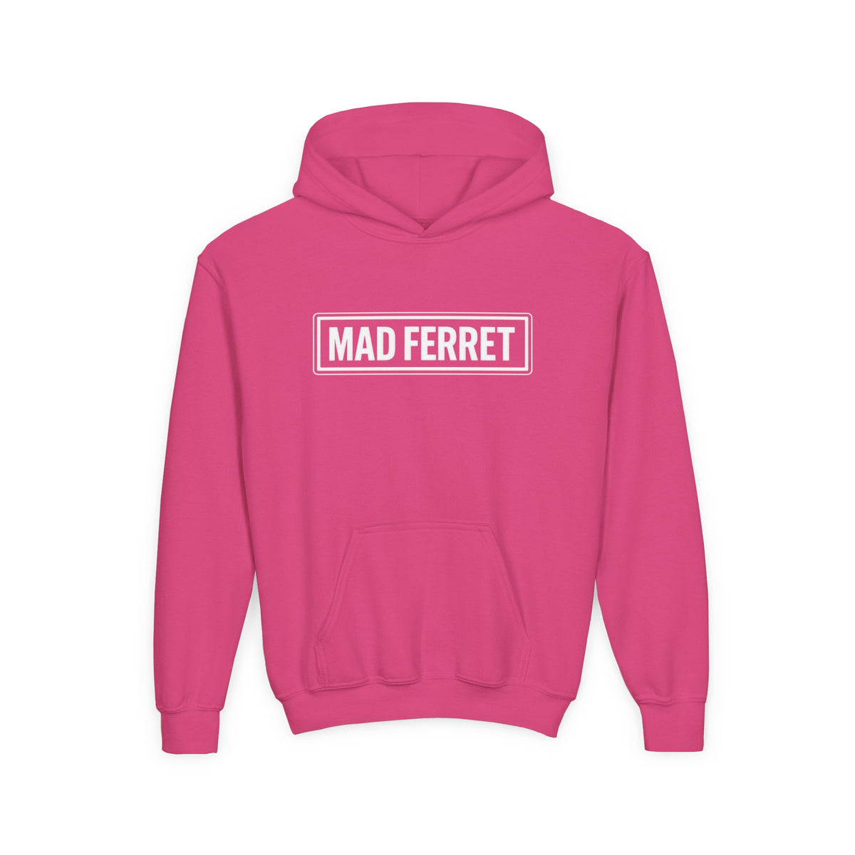Mad Ferret White Logo Youth Heavy Blend Hooded Sweatshirt
