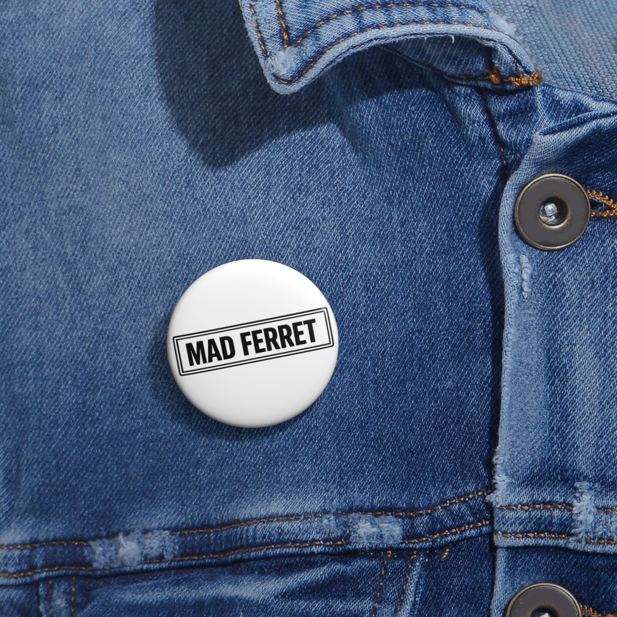 Mad Ferret Logo Pin Buttons