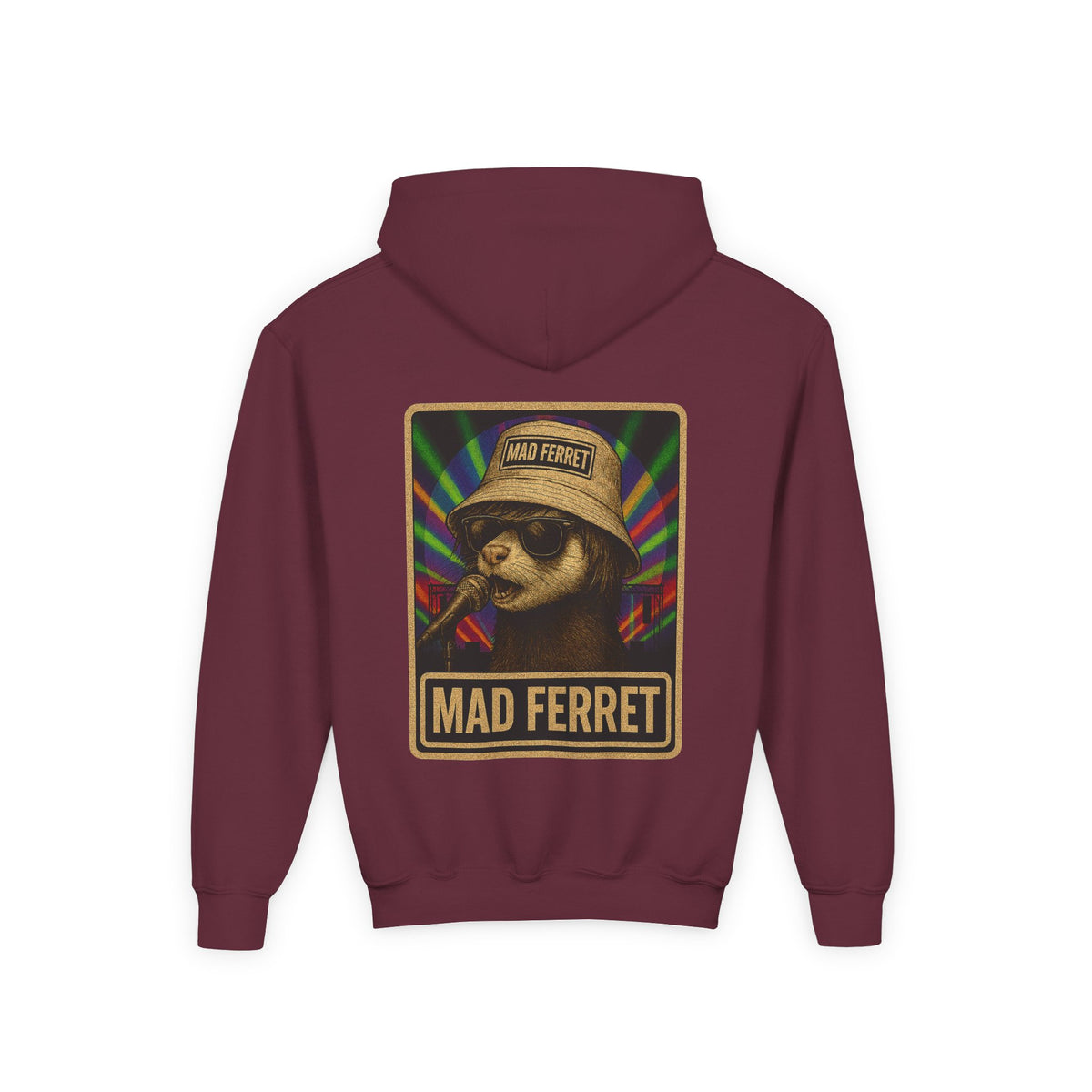 Mad Ferret White Logo Youth Heavy Blend Hooded Sweatshirt